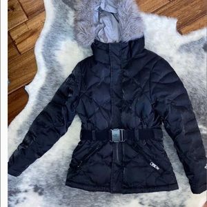 Girls Black The North Face 550 Quilted Jacket 7/8